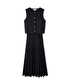 Piliseli triko elbise - IW6250002142001 - Siyah Elbise