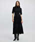 Transparan mix triko elbise - IW6250002144001 - Siyah Elbise