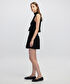 Dik yaka triko elbise - IW6250002149001 - Siyah Elbise