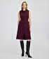 Geniş cepli midi elbise - IW6250002197035 - Bordo Elbise