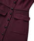 Geniş cepli midi elbise - IW6250002197035 - Bordo Elbise