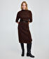 Kemerli triko elbise - IW6250002209074 - Kahverengi Elbise