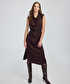 Kemerli midi elbise - IW6250002234074 - Kahverengi Elbise