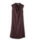 Kemerli midi elbise - IW6250002234074 - Kahverengi Elbise