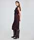 Kemerli midi elbise - IW6250002234074 - Kahverengi Elbise