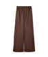 Elastik bel örme pantolon - IW6250003133074 - Kahverengi Pantolon