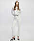 Elastik bel skinny fit pantolon - IW6250003151082 - Krem Pantolon