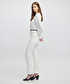 Elastik bel skinny fit pantolon - IW6250003151082 - Krem Pantolon