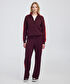 Colorblock wide leg fit pantolon - IW6250003185035 - Bordo Pantolon