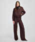 Ekose desen wide leg fit pantolon - IW6250003197074 - Kahverengi Pantolon
