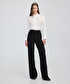 Wide leg fit aller detaylı pantolon - IW6250003198001 - Siyah Pantolon