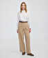 Düğme aksesuarlı wide leg fit pantolon - IW6250003205027 - Kamel Pantolon