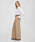 Düğme aksesuarlı wide leg fit pantolon - IW6250003205027 - Kamel Pantolon