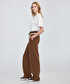 Kontrast elastik bel pantolon - IW6250003217021 - Taba Pantolon