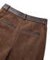 Süet görünümlü suni deri mix pantolon - IW6250003221074 - Kahverengi Pantolon