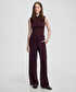Belden bağlamalı wide leg fit pantolon - IW6250003346035 - Bordo Pantolon