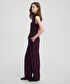 Belden bağlamalı wide leg fit pantolon - IW6250003346035 - Bordo Pantolon