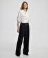 Kemerli wide leg fit pantolon - IW6250003347001 - Siyah Pantolon