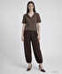 Pileli balon fit pantolon - IW6250003374074 - Kahverengi Pantolon