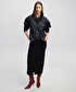 Denim mix kalem etek - IW6250004071001 - Siyah Etek