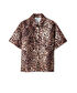 Leopar desen gömlek ceket - IW6250005051003 - Natürel Ceket