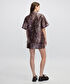 Leopar desen gömlek ceket - IW6250005051003 - Natürel Ceket