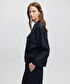 Kumaş mix bomber ceket - IW6250005060015 - Lacivert Ceket