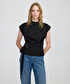 Metal tokalı kuşaklı bluz - IW6250006142001 - Siyah Bluz