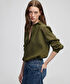 Çizgi desen bluz - IW6250006184022 - Haki Bluz