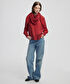 Çıkarılabilir fularlı bluz - IW6250006185054 - Kiremit Bluz
