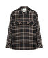 Ekose desen bluz   - IW6250006199074 - Kahverengi Bluz