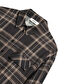 Ekose desen bluz   - IW6250006199074 - Kahverengi Bluz