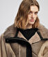 Kumaş mix colorblock mont - IW6250012090014 - Vizon Mont