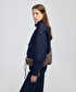 Suni kürk mix kemerli denim mont - IW6250012208629 - İndigo Mont