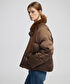 Suni kürklü şişme mont - IW6250012313074 - Kahverengi Mont