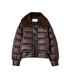 Geniş yakalı şişme mont - IW6250012314074 - Kahverengi Mont