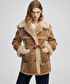 Suni kürklü kuşaklı mont - IW6250012318021 - Taba Mont