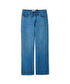 Bağcıklı wide leg fit jean pantolon - IW6250018007629 - İndigo Jean Pantolon
