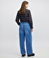 Bağcıklı wide leg fit jean pantolon - IW6250018007629 - İndigo Jean Pantolon