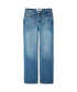Hotfix baskılı wide leg fit jean pantolon - IW6250018013629 - İndigo Jean Pantolon