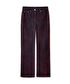 Flok baskılı wide leg jean pantolon - IW6250018033035 - Bordo Jean Pantolon