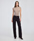Zincir aksesuarlı wide leg jean pantolon - IW6250018047074 - Kahverengi Jean Pantolon