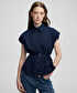 Metal tokalı poplin gömlek - IW6250025252015 - Lacivert Gömlek