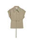 Metal tokalı poplin gömlek - IW6250025252023 - Bej Gömlek