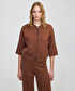 Fermuarlı rahat kesim triko - IW6250050468041 - Karamel Triko