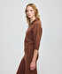 Fermuarlı rahat kesim triko - IW6250050468041 - Karamel Triko