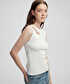 Cutout metal aksesuarlı triko - IW6250050580018 - Ekru Triko