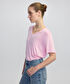 V yaka basic tişört - IW6250070015033 - Pembe Tişört