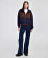 Triko mix kapüşonlu sweatshirt - IW6250091047015 - Lacivert Sweatshirt
