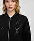 Nakışlı fermuarlı sweatshirt - IW6250091052001 - Siyah Sweatshirt